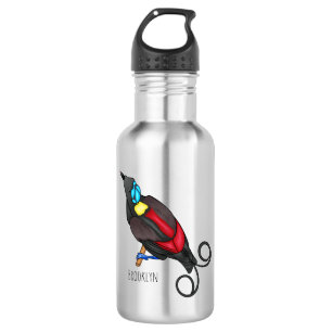 Botella De Agua ave del paraíso de Wilson dibujo animado