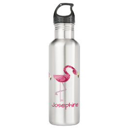 Botella De Agua Ave Flamingo Rosa Personalizado