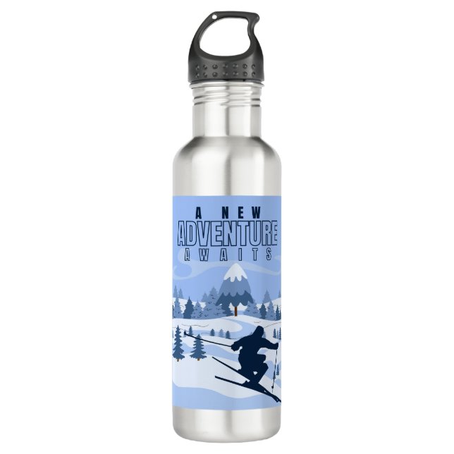 Botella De Agua Aventura al aire libre snowboard Winter (Anverso)