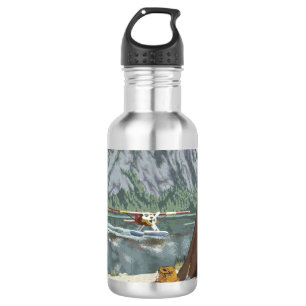 Botella De Agua Aventura de viaje en avión por la montaña