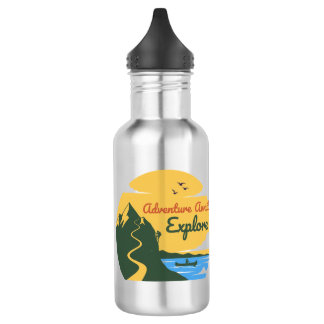 Botella De Agua Aventura Esperando: Disfruta la Naturaleza
