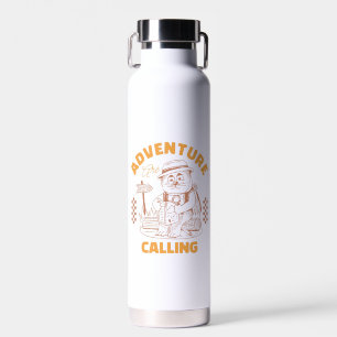 Botella De Agua Aventura Llama - Gato Vintage