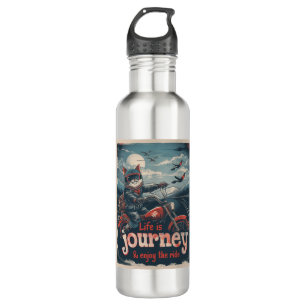 Botella De Agua Aventura para gatos en bicicleta