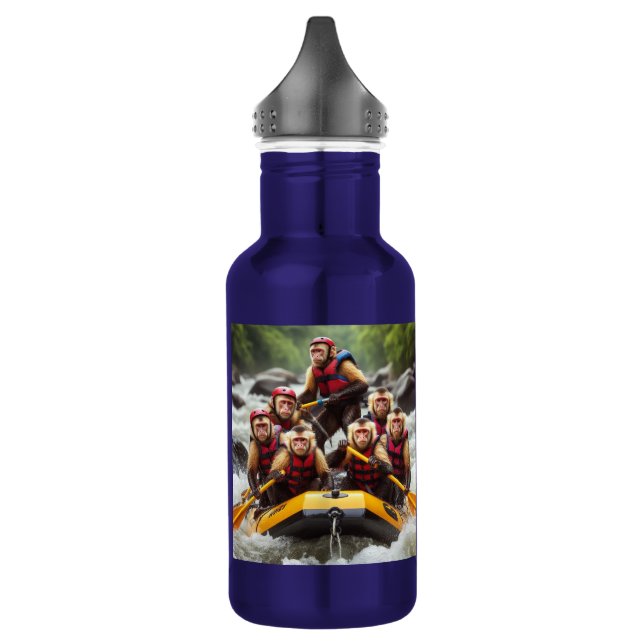 Botella De Agua Aventurous Capuchin Monkeys Whitewater Rafting (Izquierda)