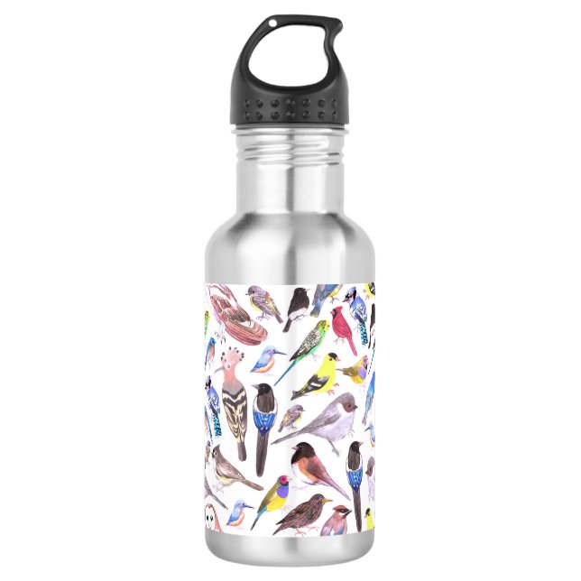 Botella De Agua Aves de América - mascotas y aves silvestres (Anverso)
