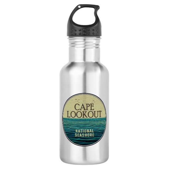 Botella De Agua Aves oceánicas nacionales de Cape Lookout (Anverso)