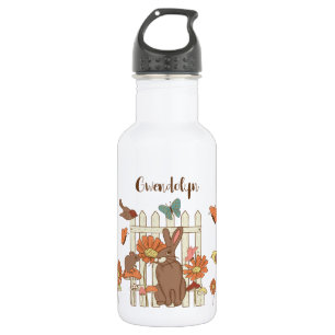 Botella De Agua Aves y animales de Cottagecore de bonito personali