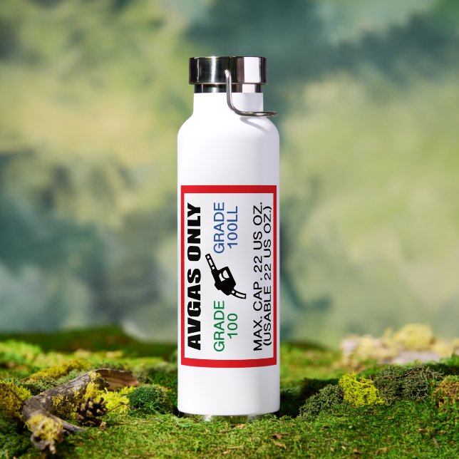 Botella De Agua AVGAS / 100LL fuel only (Al aire libre (girado))