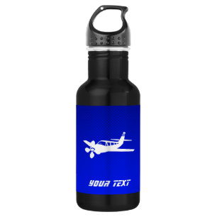Botella De Agua Avión azul