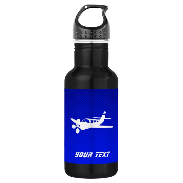 Botella De Agua Avión azul (Anverso)