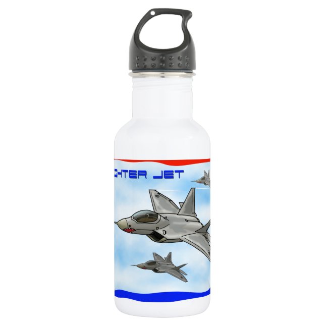 Botella De Agua Avión de combate del rapaz F22 (Anverso)