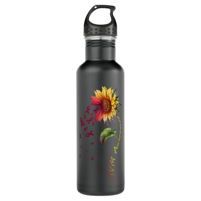 Botella De Agua AVM Awareness Sunflower (Anverso)