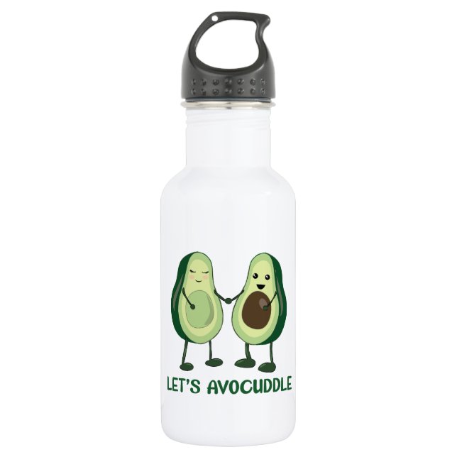 Botella De Agua Avocuddle - Funny Aguacate Pun (Anverso)
