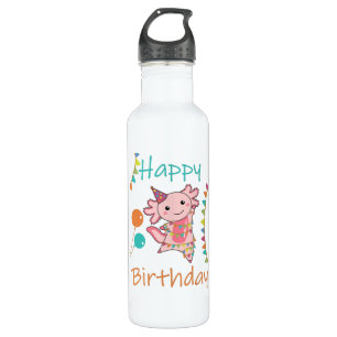Botella De Agua Axolotl Desea Feliz Cumpleaños A Usted Axolotls