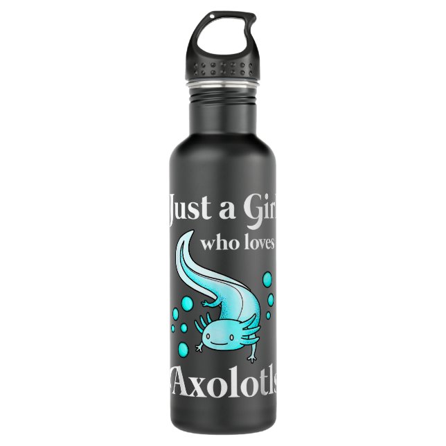 Botella De Agua Axolotl Es Sólo Un Chica Que Ama A Axolotls Axolot (Anverso)