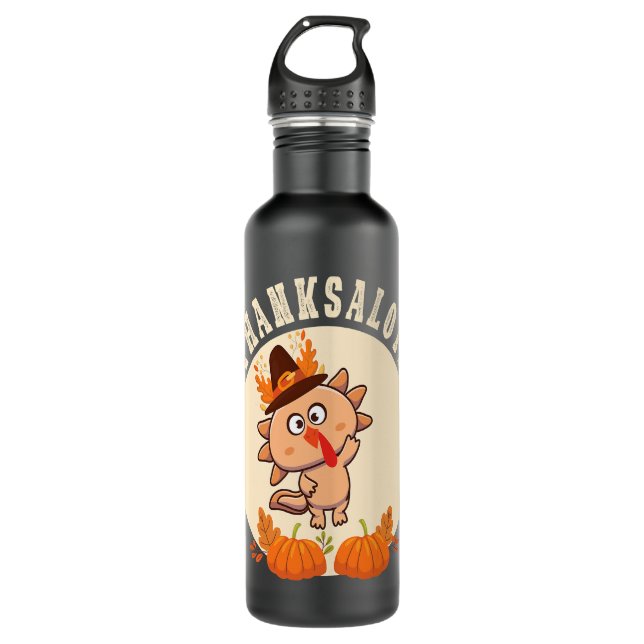 Botella De Agua Axolotls Axolotl Amantes de Acción de Gracias Axol (Anverso)