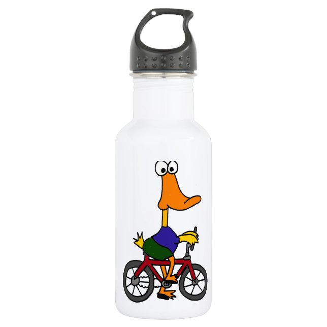 Botella De Agua AY- bicicleta del montar a caballo del pato (Anverso)