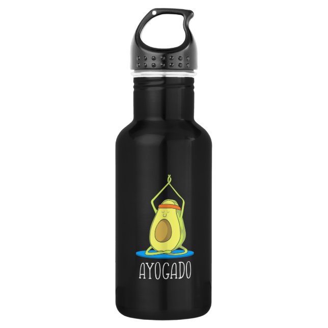 Botella De Agua Ayogado Aguacate Yoga Lover (Anverso)