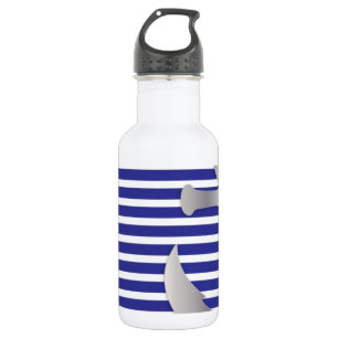 Botella De Agua Aziza Stripes y Marine Blue Seaman