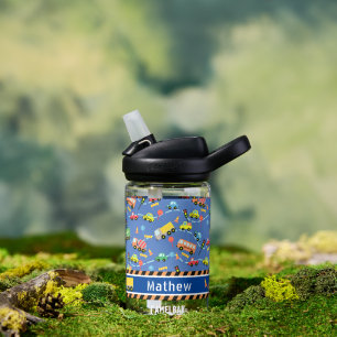 Botella de agua azul de transporte