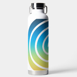 BOTELLA DE AGUA AZUL ESPIRAL Y VERDE