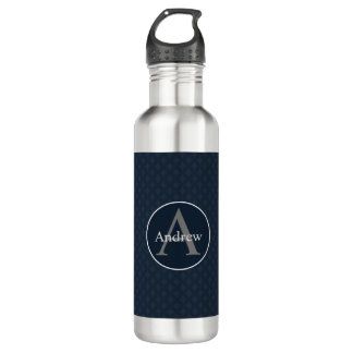 Botella De Agua Azul marino con clase personalizada