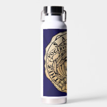 Botella de agua azul y dorada Savoy