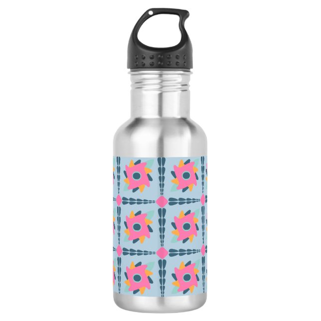 Botella De Agua Azulejo decorativo colorido (Anverso)