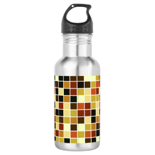 Botella De Agua Azulejos de Piscina, Baldosas Mosaico Marrones, Pa