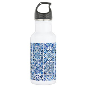 Botella De Agua Azulejos Mediterráneos, Portugueses, Azulejo, Mayó