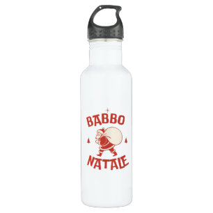 Botella De Agua Babbo Natale Italia Santa Renna Feliz Navidad