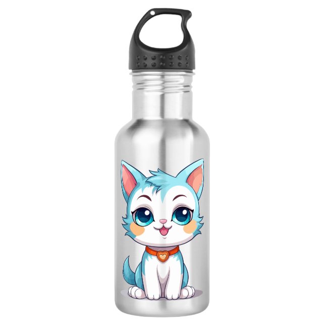 Botella De Agua Baby Blue Cat (Anverso)
