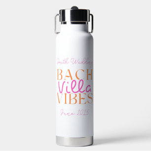 Botella De Agua Bach Villa Vibes - Bachelorette rosa tropical