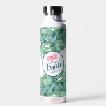 Botella De Agua Bachelorette Party Regalos Tropical<br><div class="desc">¿Planear una boda en la playa de Florida o celebrar con un tema de boda tropical? Esta botella de agua metalizado aislada personalizada es una opción divertida y práctica para tu boda de la fiesta nupcial o propuestas de regalos de la dama de honor! Con la frase "Novia en equipo"...</div>
