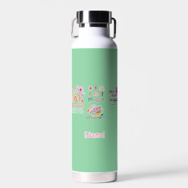 Botella De Agua Back to School Rainbow / Regreso Arcoíris Escolar