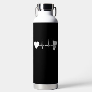 Botella De Agua Badminton Ball Heartbeat