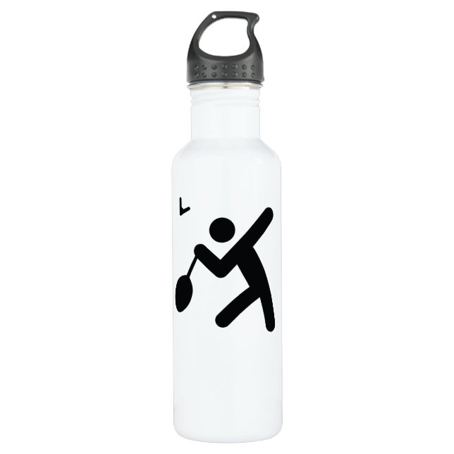 Botella De Agua BADMINTON | icono de deporte fresco (Anverso)