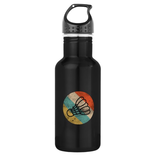 Botella De Agua Bádminton Pelota de Bádminton Vintage (Anverso)