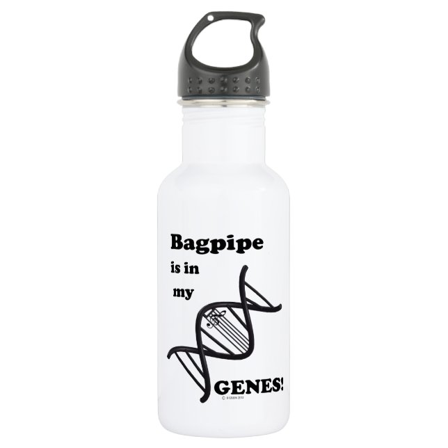 Botella De Agua Bagpipe está en mis genes (Anverso)