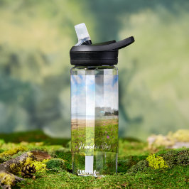 Botella De Agua Bahía de Hanalei, Kauai Hawaii Flores de Gloria Mo