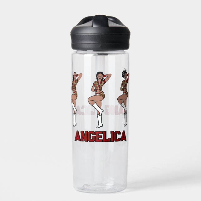 Botella De Agua Bailarín de tigres rojos #1 (Delante)