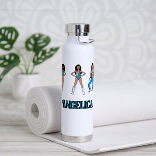Botella De Agua Bailarín Turquesa Plateado #2