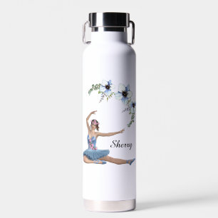 Botella De Agua Bailarina de azul Nombre propio