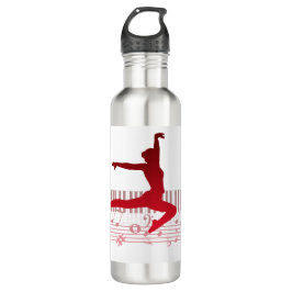 Botella De Agua Bailarina de ballet en un teclado