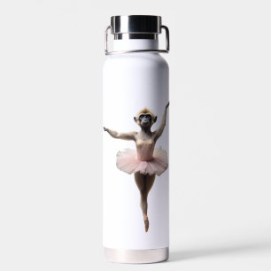 Botella De Agua Bailarina de ballet gibón en un tutú,