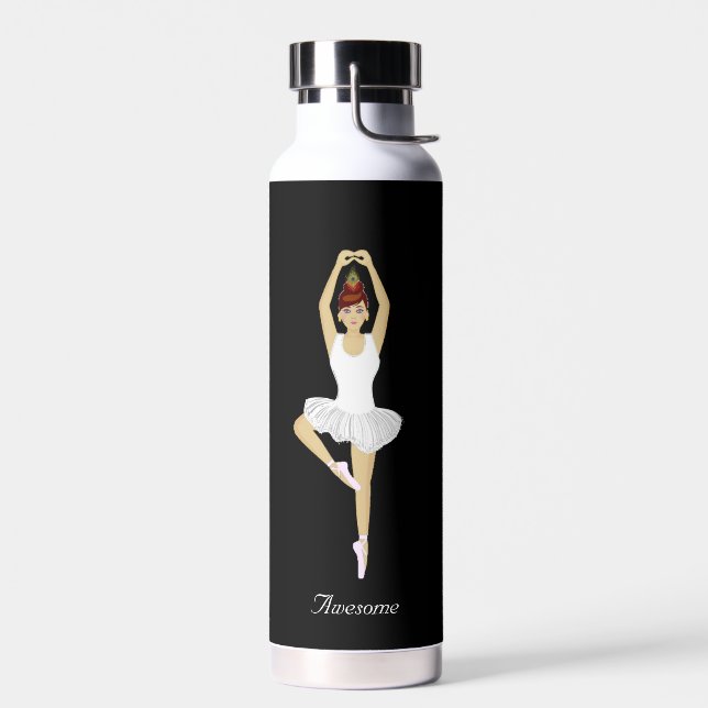 Botella De Agua Bailarina sobre fondo negro (Izquierdo)