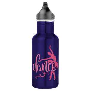 Botella De Agua Baile de ballet rosado Ballerina Silhouette