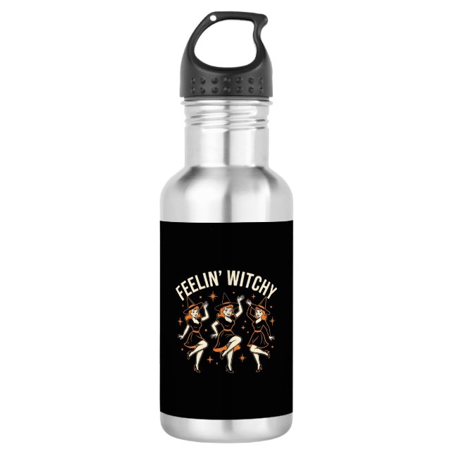 Botella De Agua Baile de Bruja de Halloween con Vibra de Bruja (Anverso)