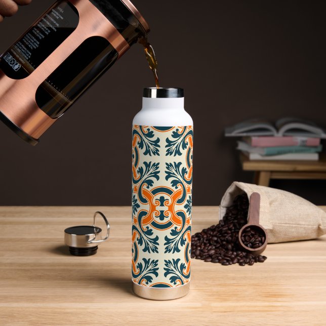 Botella De Agua Baldosa portuguesa (Café)