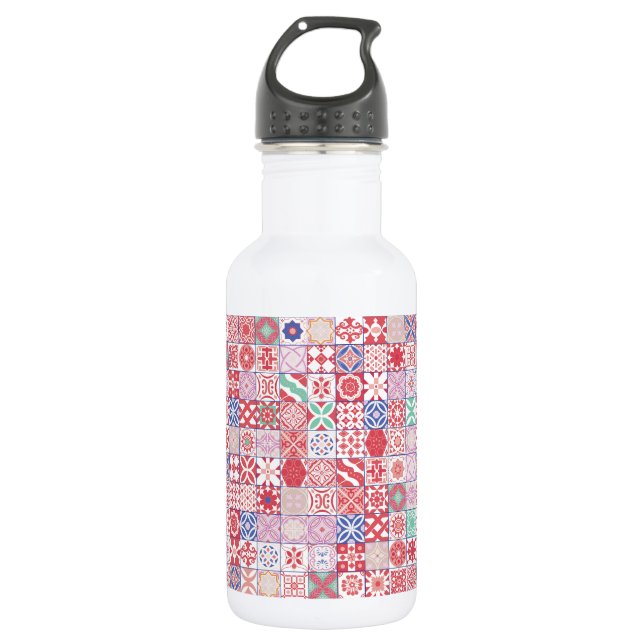 Botella De Agua Baldosa roja marroquí (Anverso)